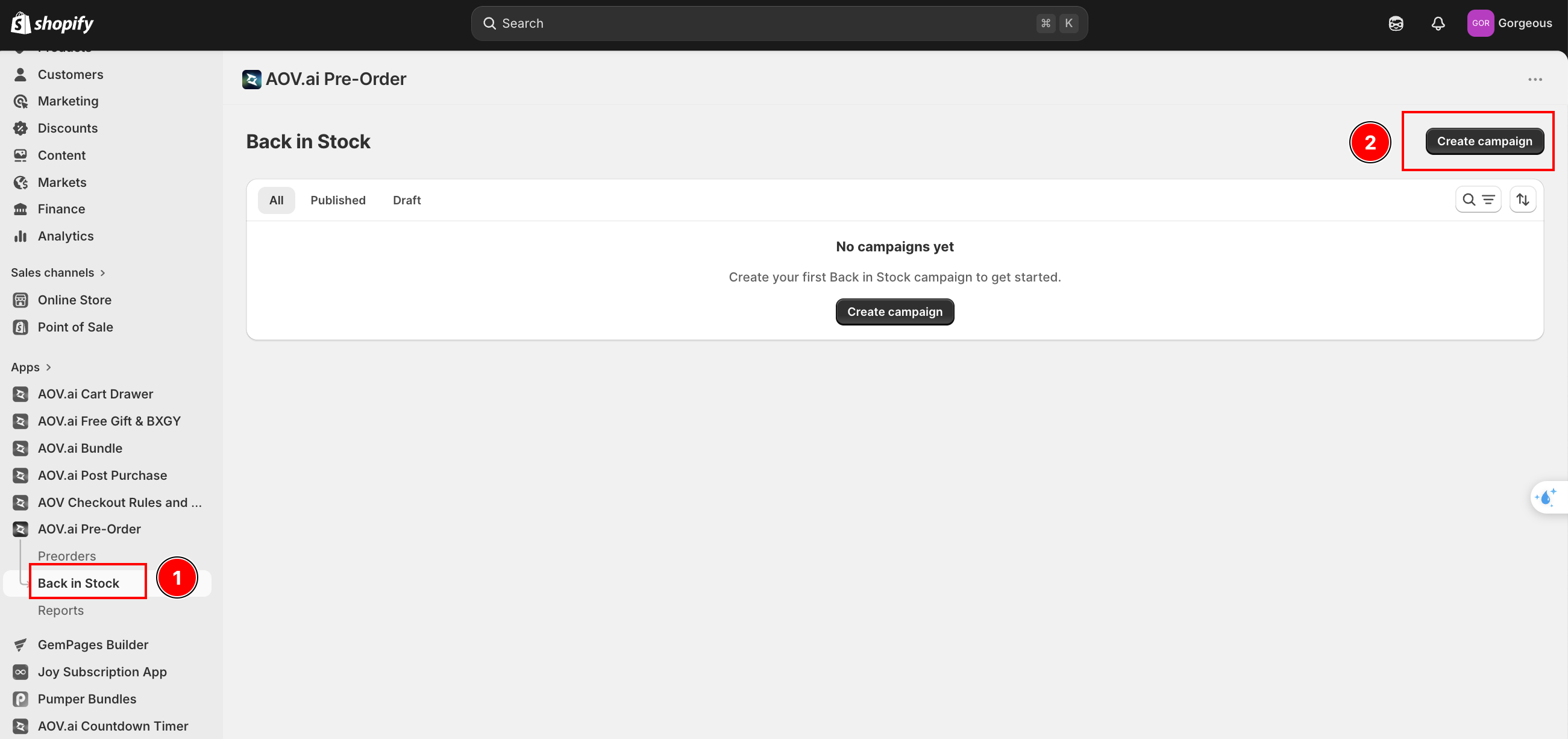 Back in Stock flow: Notify me button on storefront, subscriber popup, and restock email